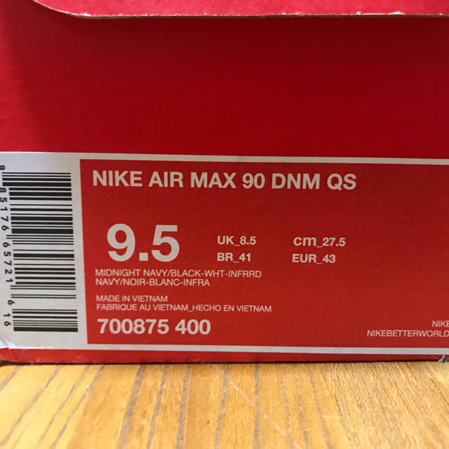 NIKE(ナイキ)のNIKE AIR MAX 90 DNM QS  ナイキ　アトモス　デニム メンズの靴/シューズ(スニーカー)の商品写真