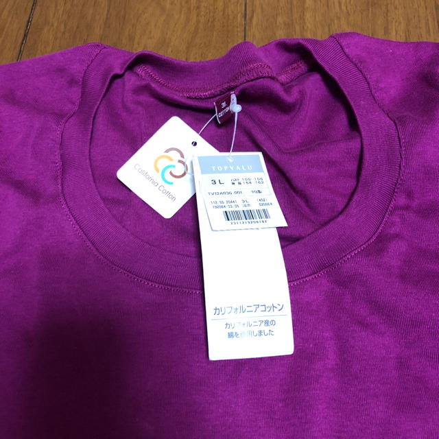 新品、未使用Tシャツ　3L パープル レディースのトップス(Tシャツ(半袖/袖なし))の商品写真