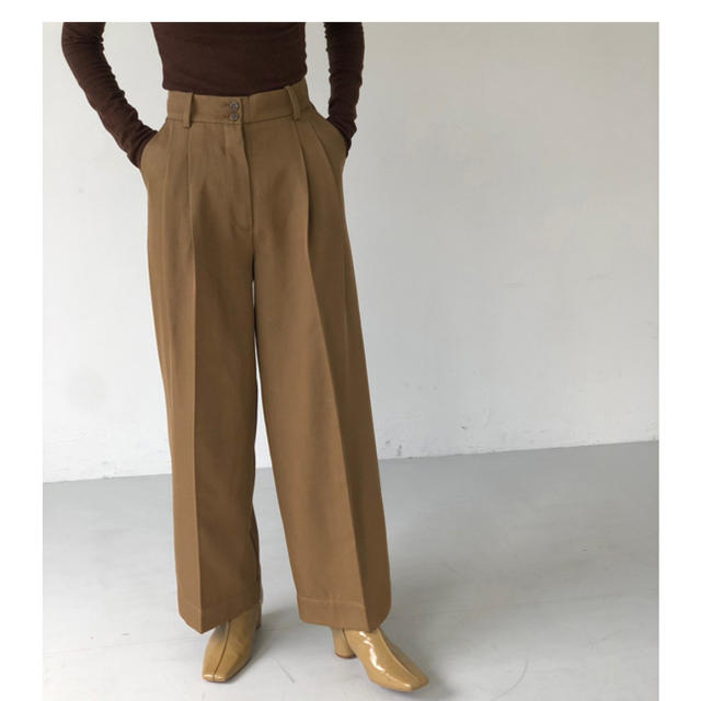 TODAYFUL Twill Tuck Trousers ベージュ 36 | www.innoveering.net