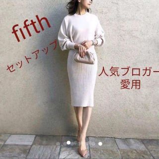 フィフス(fifth)の新品タグ付♡fifth♡星玲奈プロデュース♡ソフトタッチニットワンピセット(ロングワンピース/マキシワンピース)