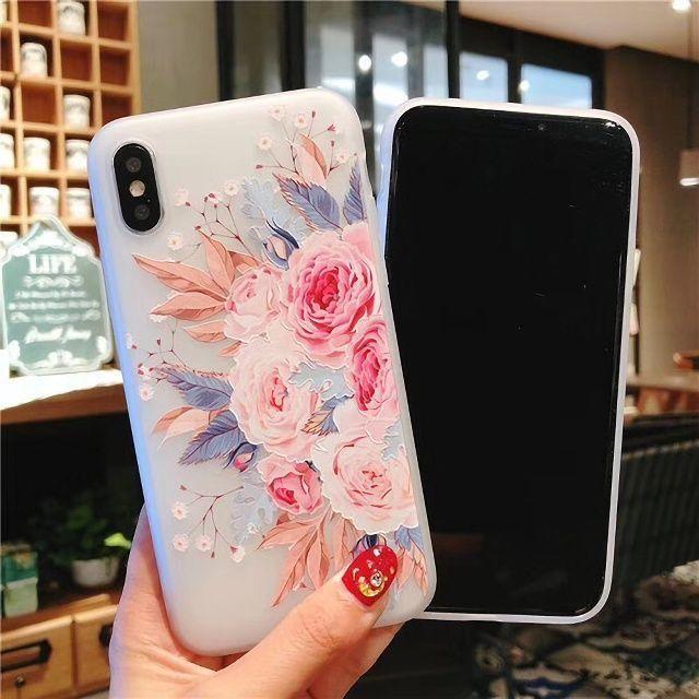 iPhone 7/8 カバー ソフトケース TPU エレガント 傷防止 花柄 スマホ/家電/カメラのスマホアクセサリー(iPhoneケース)の商品写真