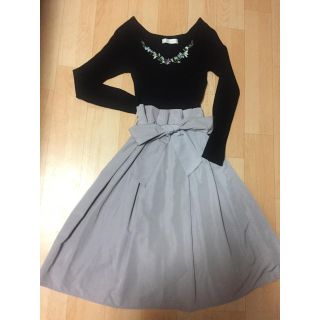 セシルマクビー(CECIL McBEE)の♡セシルマクビー 美品 ニット ドッキング ワンピース♡(ひざ丈ワンピース)