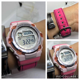 ジーショック(G-SHOCK)の腕時計 Baby-G ベビージー Baby-G Reef 人気のピンクカラー美品(腕時計)