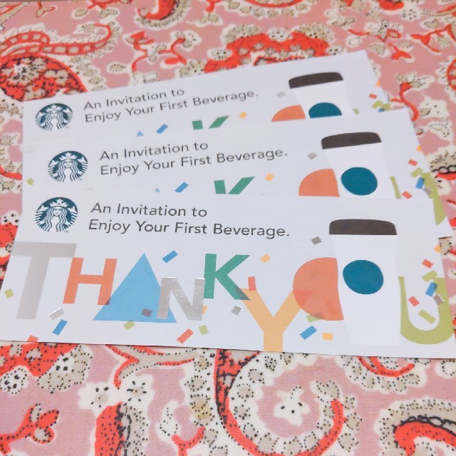 Starbucks Coffee(スターバックスコーヒー)のスタバチケット チケットの優待券/割引券(フード/ドリンク券)の商品写真