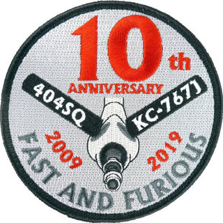航空自衛隊　第404飛行隊KC-767導入10周年記念パッチ　ワッペン (個人装備)