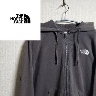 ザノースフェイス(THE NORTH FACE)のノースフェイス パーカー ジップ ワンポイント ロゴ 刺繍 チャコールグレー(パーカー)