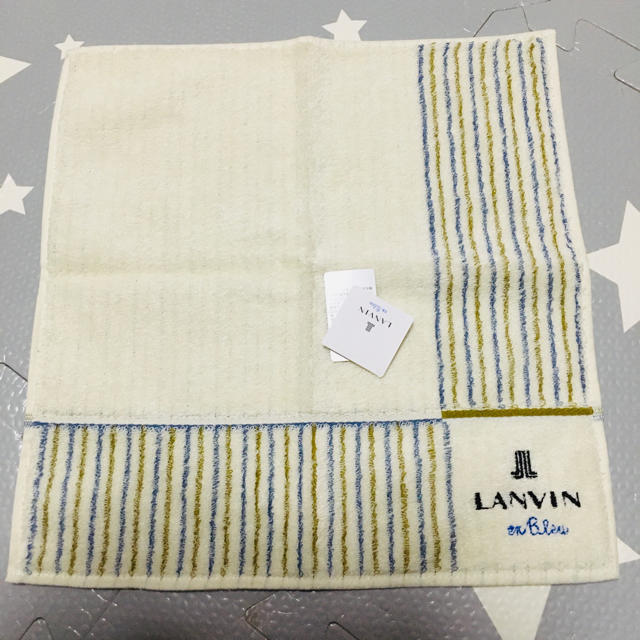 LANVIN(ランバン)の新品　★ タオルハンカチ ランバン オン ブルー メンズのファッション小物(ハンカチ/ポケットチーフ)の商品写真