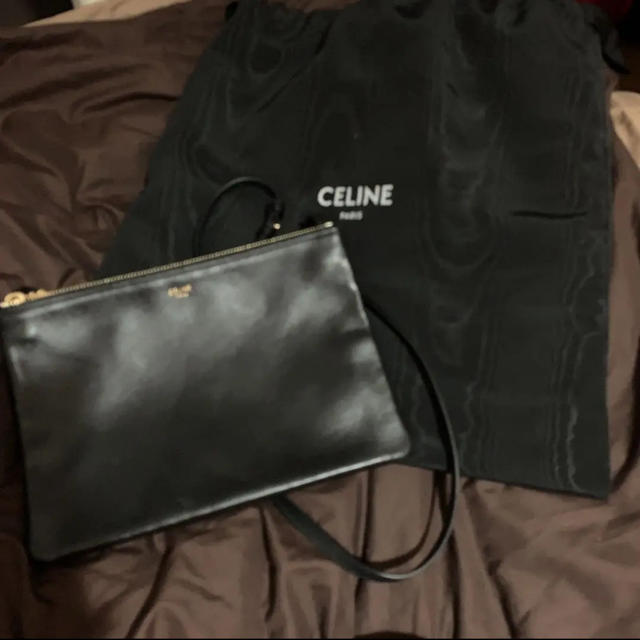 celine - CELINE スムースラムスキン Lサイズラージトリオバッグ ショルダーバッグ