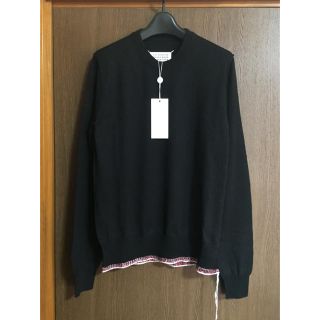 マルタンマルジェラ(Maison Martin Margiela)の黒S新品63%off マルジェラ リブ切り替え ハイゲージ ニット(ニット/セーター)