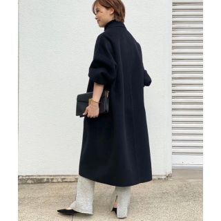 19aw Deuxieme Classe ウールアンゴラリバーコート ブラック