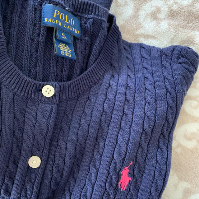 POLO RALPH LAUREN(ポロラルフローレン)の美品 ラルフローレン カーディガン ネイビー レディースのトップス(カーディガン)の商品写真