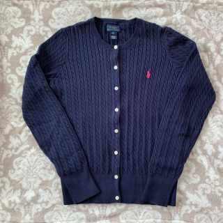 ポロラルフローレン(POLO RALPH LAUREN)の美品 ラルフローレン カーディガン ネイビー(カーディガン)