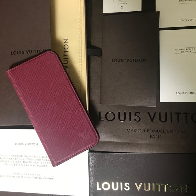LOUIS VUITTON - ルイヴィトン エピフューシャ フェリオ ピンク iPhoneX手帳ケースの通販