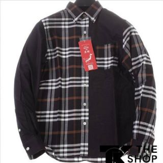 ザショップティーケー(THE SHOP TK)のTHE SHOP TK メンズ 長袖 ボタンダウン チェックコンビシャツ(シャツ)