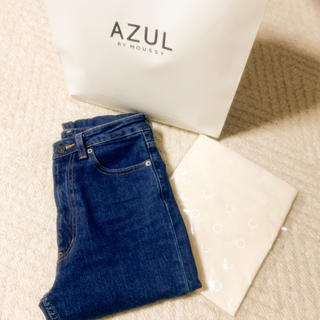 アズールバイマウジー(AZUL by moussy)の新作コラボデニムxsサイズ バッグ付き(デニム/ジーンズ)