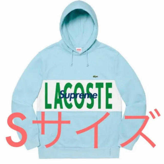 Supreme  Lacoste Logo Panel Hooded 水色 L