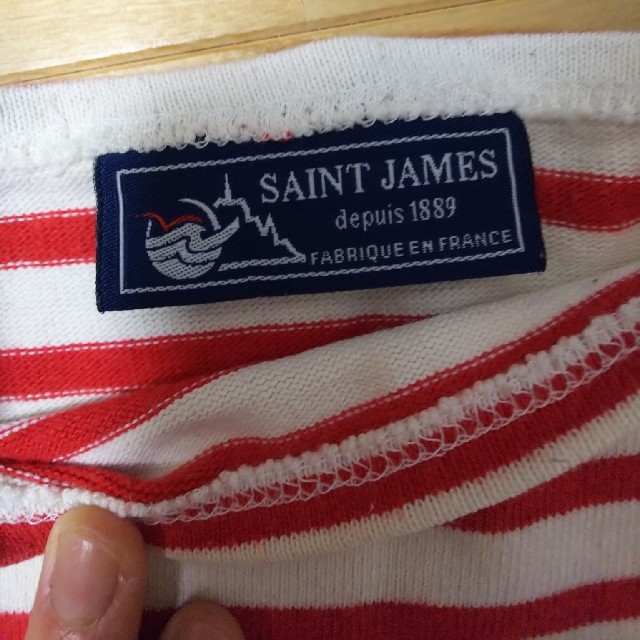 SAINT JAMES(セントジェームス)のセントジェームス ボーダー長袖カットソー 95 100 キッズ/ベビー/マタニティのキッズ服女の子用(90cm~)(Tシャツ/カットソー)の商品写真