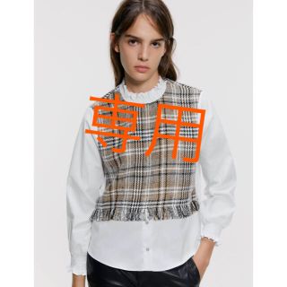 ザラ(ZARA)の大人気！ZARA☆ツイードドッキングシャツ(シャツ/ブラウス(長袖/七分))