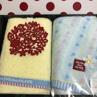 オリーブデオリーブ(OLIVEdesOLIVE)のフェイスタオル　2枚セット　箱なし(タオル/バス用品)