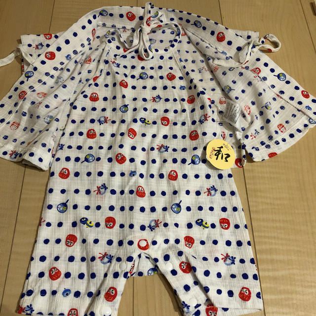 motherways(マザウェイズ)のマザウェイズ  新品　サイズ76cm 男の子　甚平　綿100% キッズ/ベビー/マタニティのベビー服(~85cm)(甚平/浴衣)の商品写真