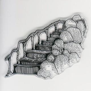 クリアスタンプ　石の階段(印鑑/スタンプ/朱肉)