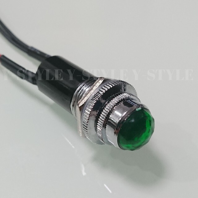 LEDパイロットランプ ダイヤカット 24V 10個セット(グリーン)