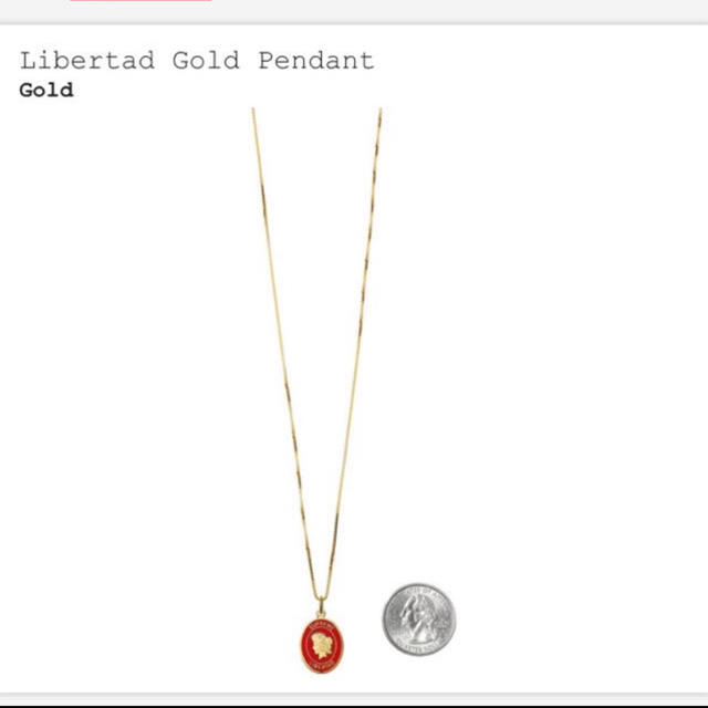 Supreme 19SS Libertad Gold Pendantメンズ