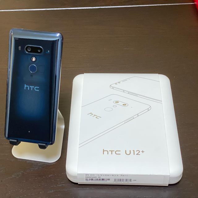 HTC(ハリウッドトレーディングカンパニー)のHTC U12+ SIMフリーモデル トランスルーセントブルー スマホ/家電/カメラのスマートフォン/携帯電話(スマートフォン本体)の商品写真