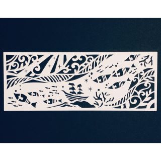 切り絵【海 白 ①】(アート/写真)