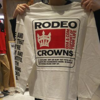 ロデオクラウンズワイドボウル(RODEO CROWNS WIDE BOWL)の新品未使用ホワイト(Tシャツ(長袖/七分))