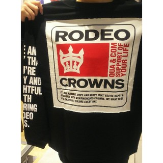 ロデオクラウンズワイドボウル(RODEO CROWNS WIDE BOWL)の新品未使用ブラック(Tシャツ(長袖/七分))