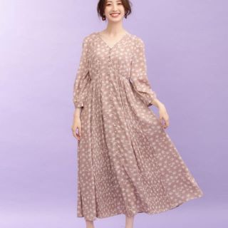 ウィルセレクション(WILLSELECTION)のwillselection 🎀 フラワー楊柳ペチコート付きワンピース(ロングワンピース/マキシワンピース)