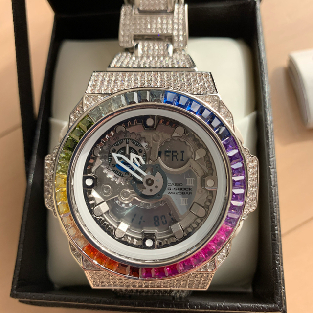 公式ストア G-SHOCK カスタム レインボーベゼル GA-110 ゴールド文字盤