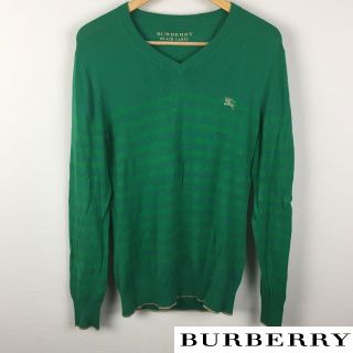 バーバリーブラックレーベル(BURBERRY BLACK LABEL)のBURBERRY BLACK LABEL 長袖ニット グリーン サイズ2(ニット/セーター)