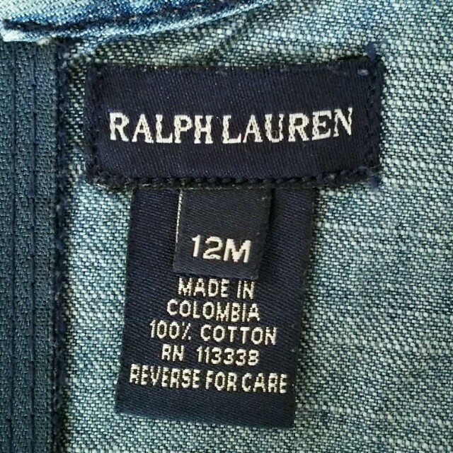 Ralph Lauren(ラルフローレン)のデニムワンピース キッズ/ベビー/マタニティのベビー服(~85cm)(ワンピース)の商品写真