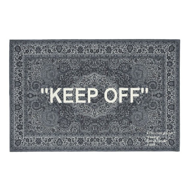 IKEA×ヴァージル　"KEEP OFF"ラグ　200×300