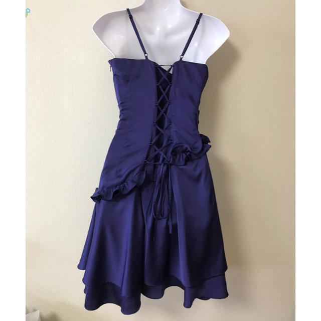 美品　フォーマルドレス　紫色 レディースのフォーマル/ドレス(ミディアムドレス)の商品写真