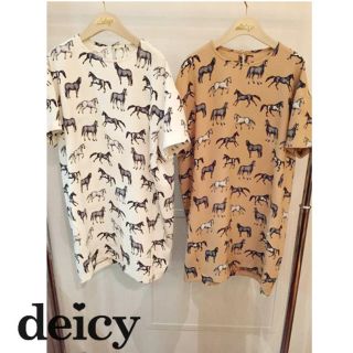 デイシー(deicy)の大人気完売！デイシーの馬プリントワンピ(ミニワンピース)