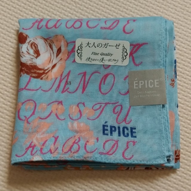 EPICE(エピス)のEPICE 大判ハンカチ　ブルー　花柄　　 レディースのファッション小物(ハンカチ)の商品写真