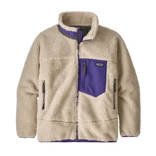 パタゴニア(patagonia)のパタゴニア キッズ レトロX ジャケット XXL ナチュラル パープル(ブルゾン)