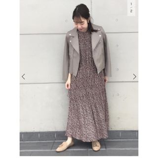 スローブイエナ(SLOBE IENA)の24様専用　スローブイエナ　今期美品　花柄ワンピース(ロングワンピース/マキシワンピース)