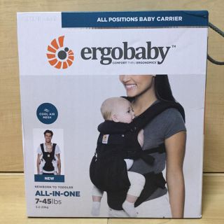 エルゴベビー(Ergobaby)の【11/7購入】エルゴベビー オムニ 360 クールエア 黒(抱っこひも/おんぶひも)