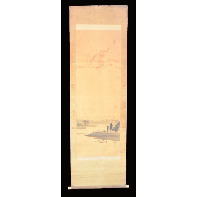 即納高品質 ヤフオク! - 諸星成章 山水図 手巻き画絵巻 明治 古い 画軸 ... 諸星成章 山水図 手巻き画絵巻 明治 古い 画軸 絹本 共箱 肉筆WWKK084