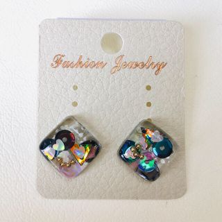 ハンドメイド　イヤリング　ピアス　スパンコール(ピアス)