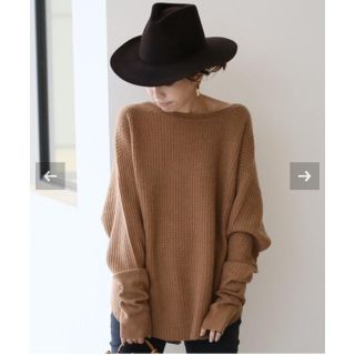 アパルトモンドゥーズィエムクラス(L'Appartement DEUXIEME CLASSE)のCashmere Thermal Knit キャメル(ニット/セーター)