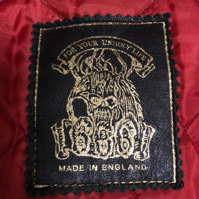 666(シックスシックスシックス)の週末値下！　美品　666 ダブルライダース　英国製　初期タグ　人気の36インチ メンズのジャケット/アウター(ライダースジャケット)の商品写真