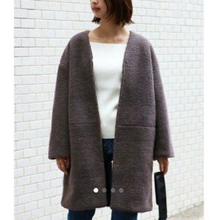 スピックアンドスパン(Spick & Span)の【Spick and Span Noble】フェイクファーオーバーコート(毛皮/ファーコート)