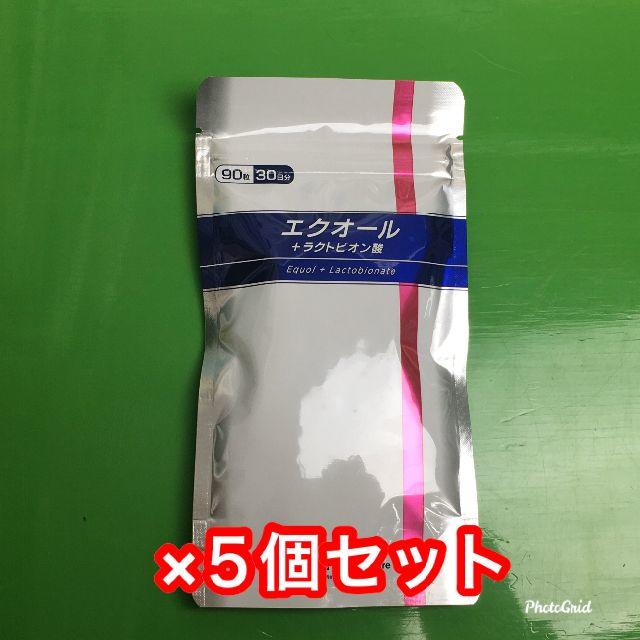 エクオール + ラクトビオン酸 90粒30日分×5袋セット 新品未開封 送料込