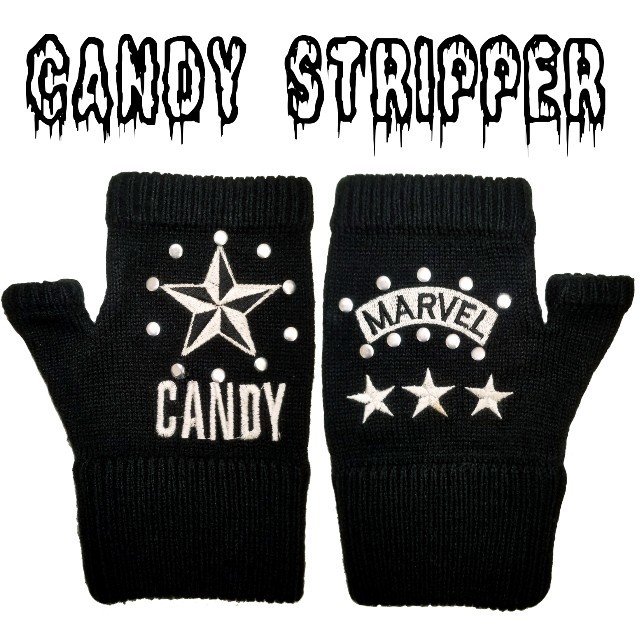 Candy Stripper(キャンディーストリッパー)のCANDY STRIPPER キャンスパ グローブ 手袋 ブラック レディースのファッション小物(手袋)の商品写真