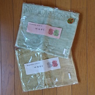 天然素材スカーフ(２枚)(バンダナ/スカーフ)